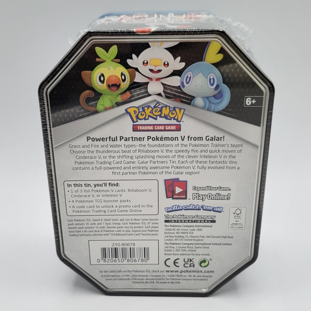 New Pokémon TCG Galar Partners Tin Inteleon V - Picture 3 of 5